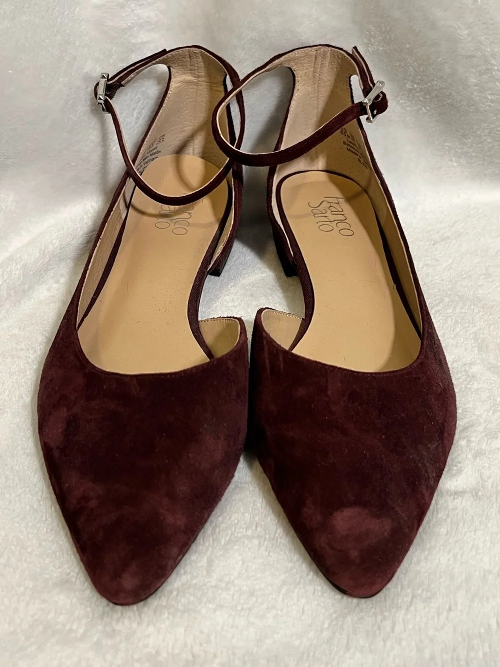 Suede Pointed-Toe Flats
